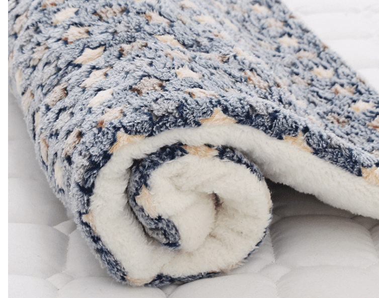 Cama Cojín Con Diseños - Estrellas Azul y Beige